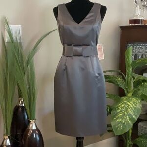 NUE by Shani - BODY ARCHITECTURE™, Pewter Satin Dress